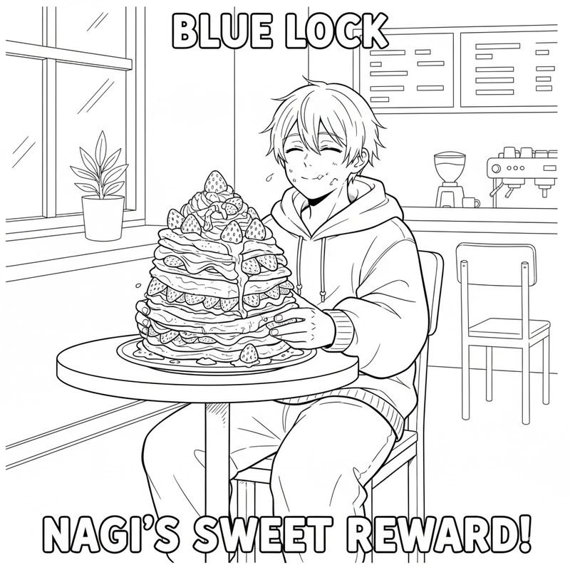 Tranh tô màu Nagi hoạt hình Nhật Bản