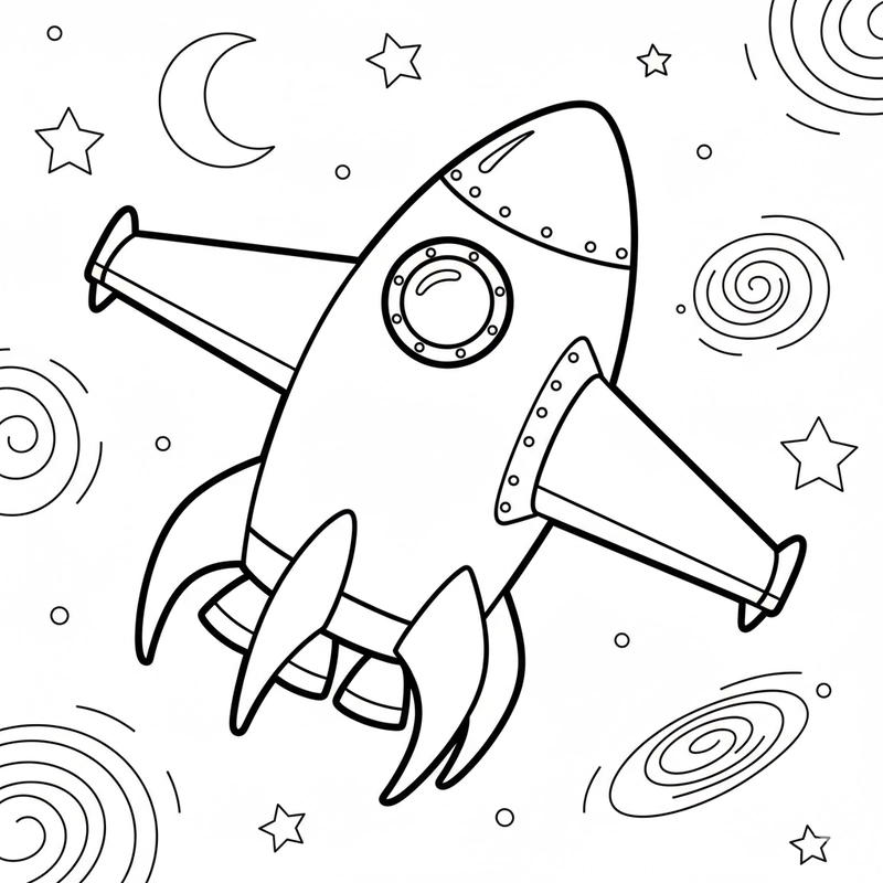 Tranh tô màu Tên Lửa dễ tải miễn phí