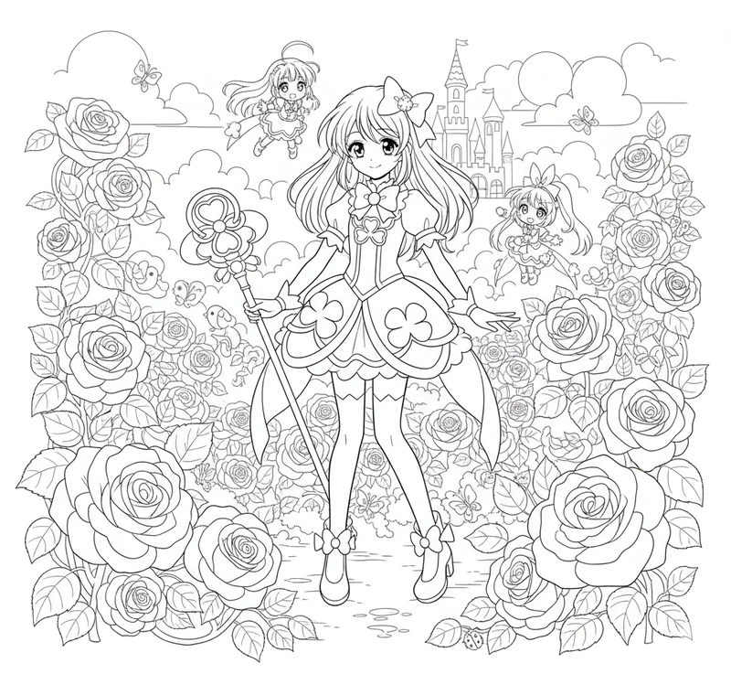 Tranh tô màu Thiên Thần Hộ Vệ Miki đáng yêu