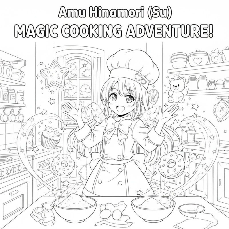 Tranh tô màu Thiên Thần Hộ Vệ chibi dễ thương