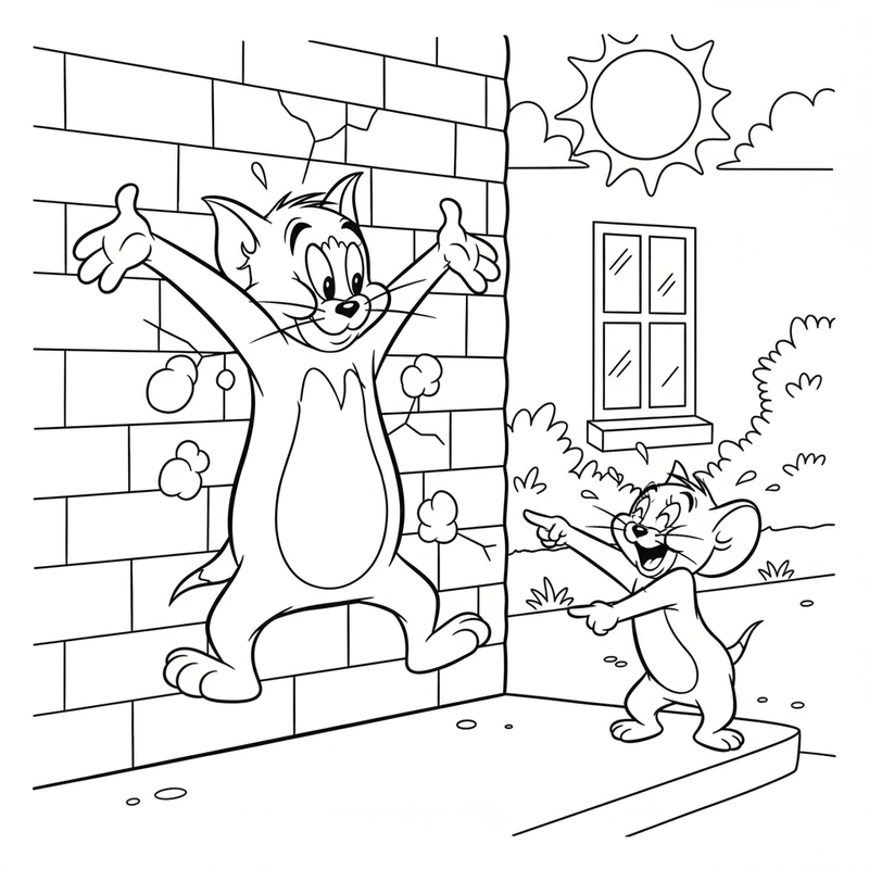 Tranh tô màu Tom và Jerry dễ tô