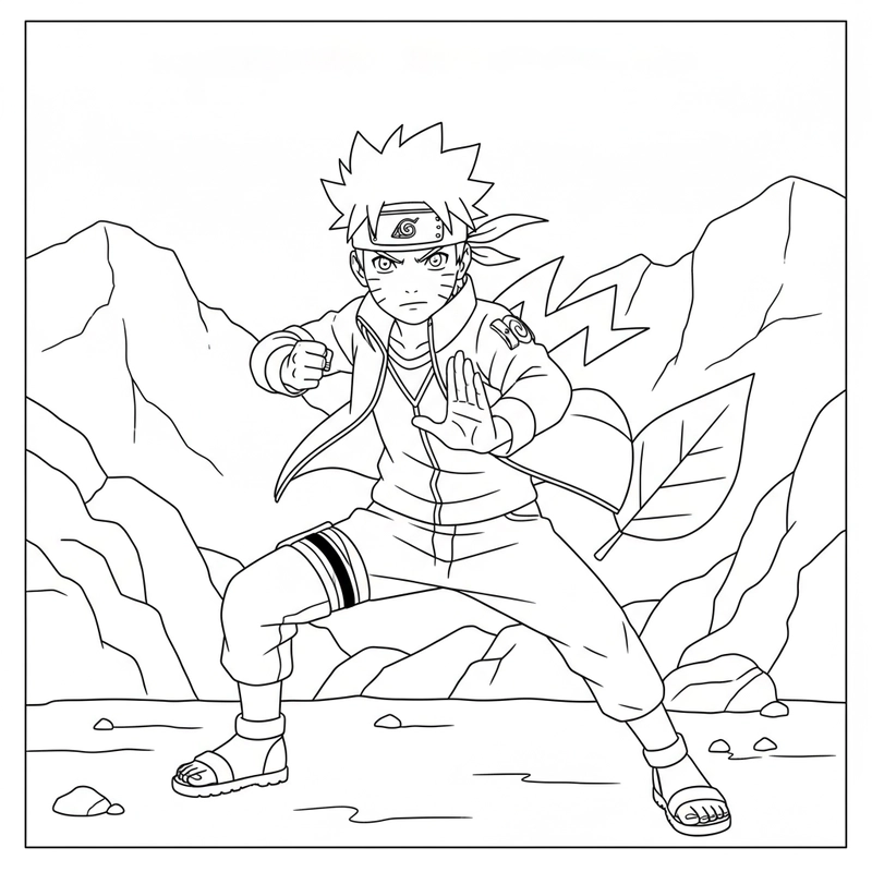 Tranh tô màu Uzumaki Boruto