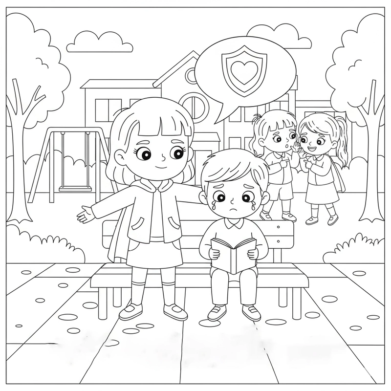 Tranh tô màu bạo lực học đường