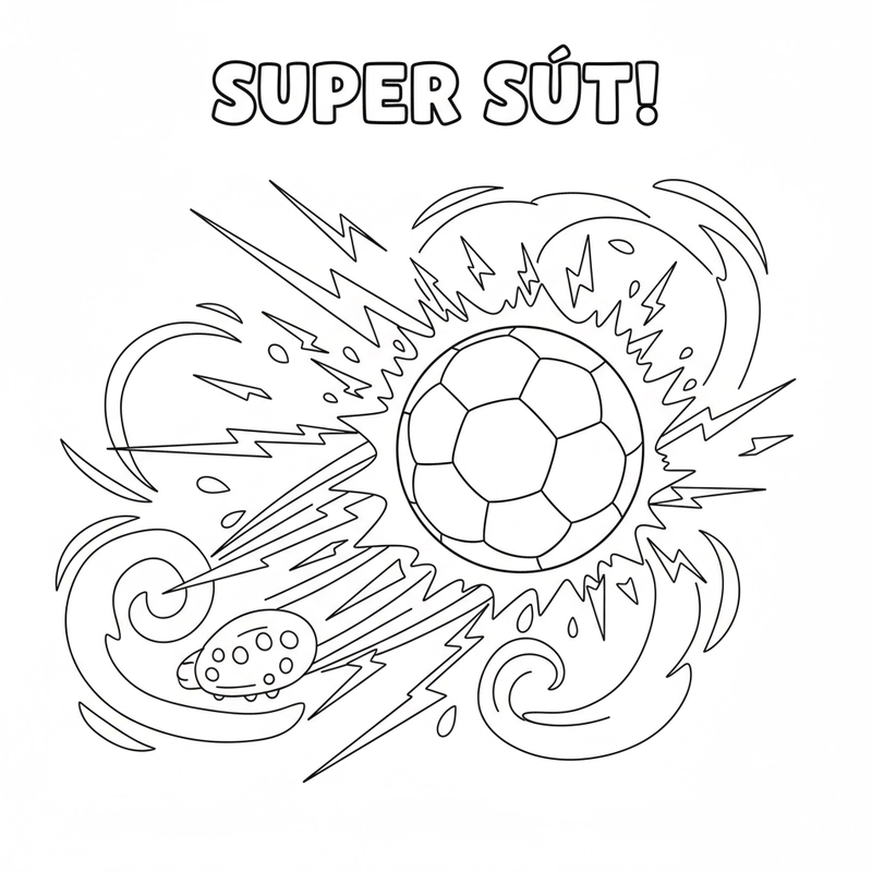 Tranh tô màu bóng đá cho bé tập tô sáng tạo