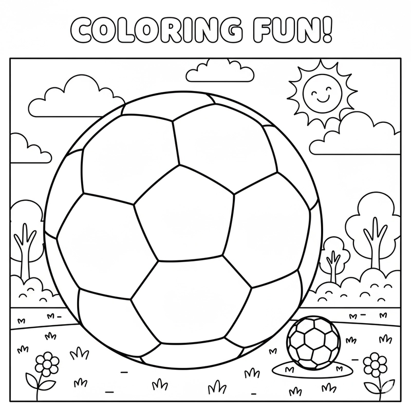 Tranh tô màu bóng đá giúp bé phát triển sáng tạo