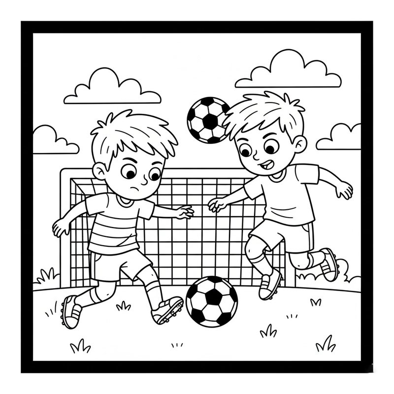 Tranh tô màu cầu thủ bóng đá Việt Nam dễ thương