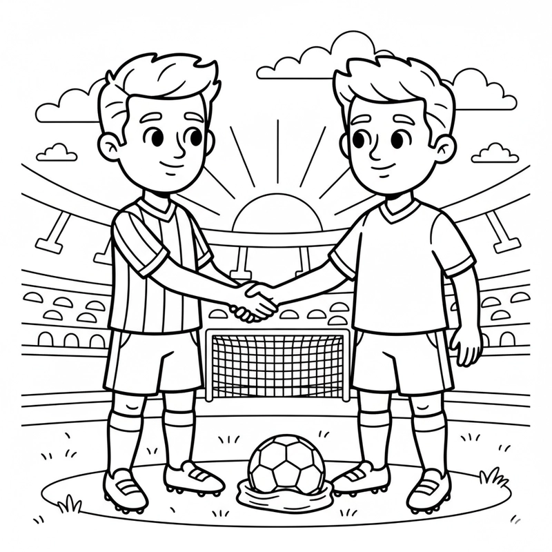 Tranh tô màu cầu thủ bóng đá Việt Nam trong trận đấu