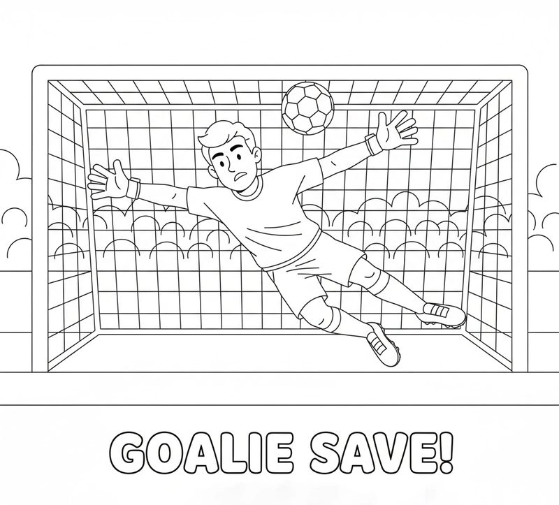 Tranh tô màu cầu thủ bóng đá cho bé yêu bóng đá