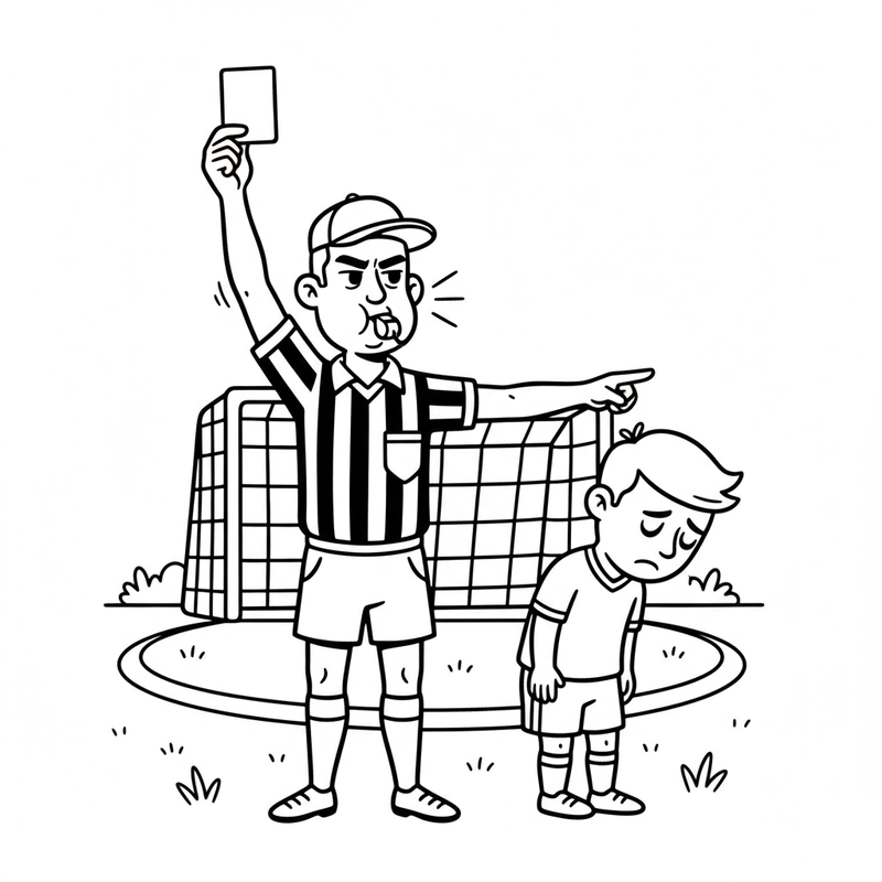 Tranh tô màu cầu thủ bóng đá đáng yêu dễ in