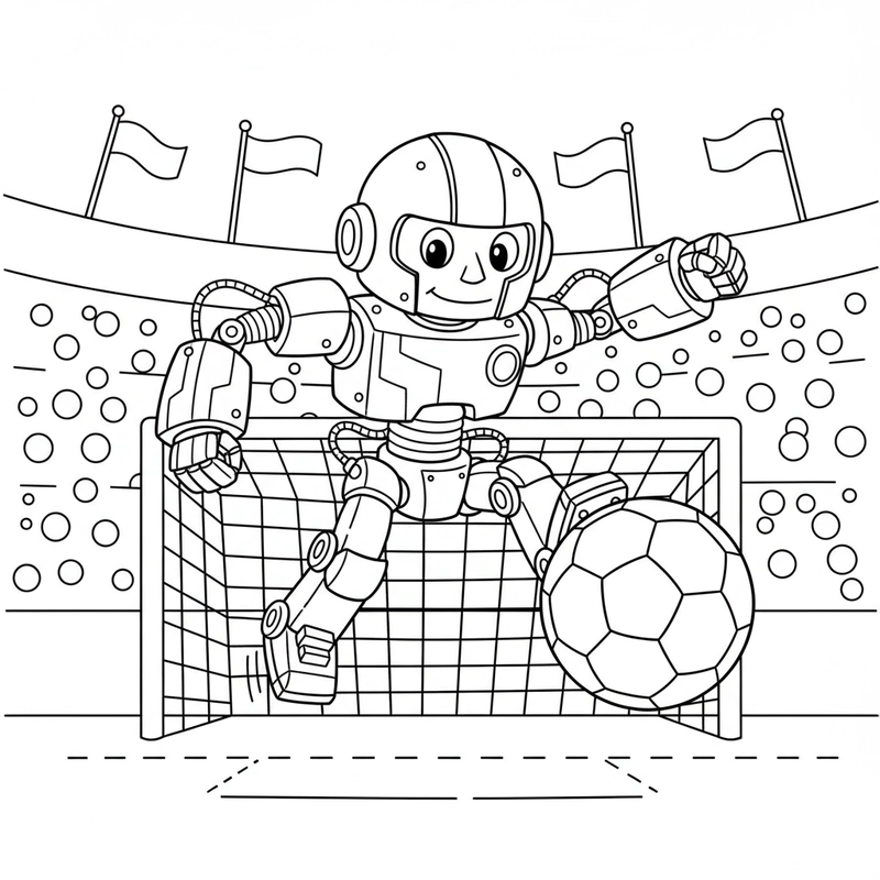 Tranh tô màu cầu thủ bóng đá dễ thương và ngộ nghĩnh