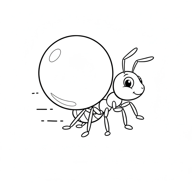 Tranh tô màu con kiến
