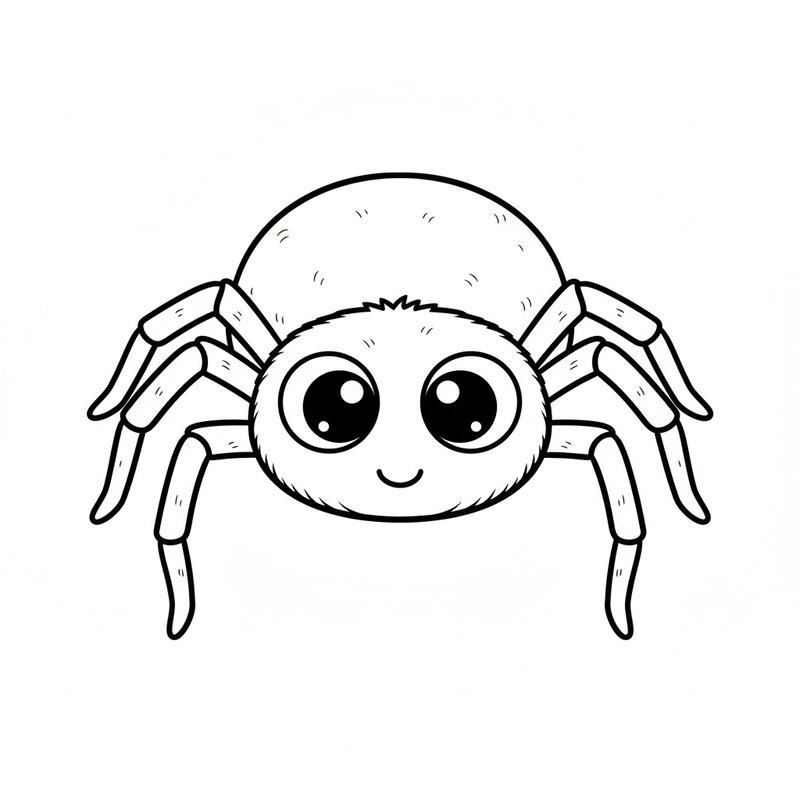 Tranh tô màu con nhện đơn giản