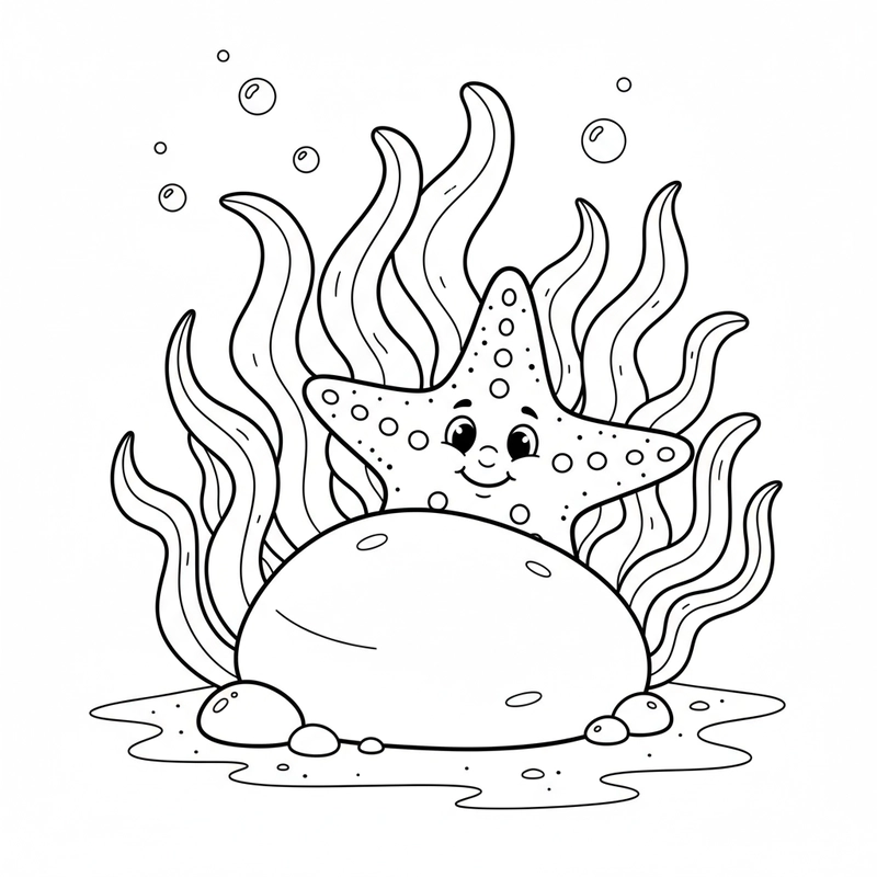 Tranh tô màu con sao biển giúp bé sáng tạo