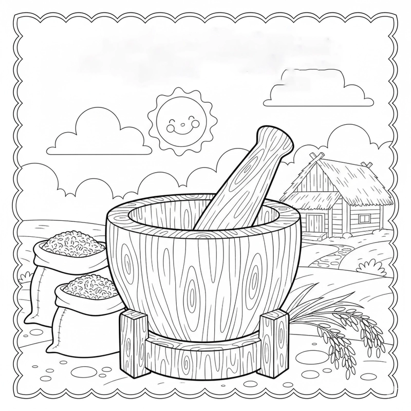 Tranh tô màu đồ nghề nông dân