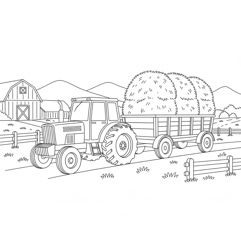 Tranh tô màu đồng quê