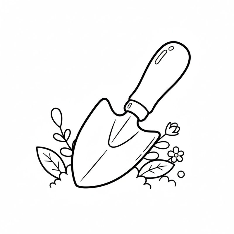 Tranh tô màu dụng cụ nghề nông