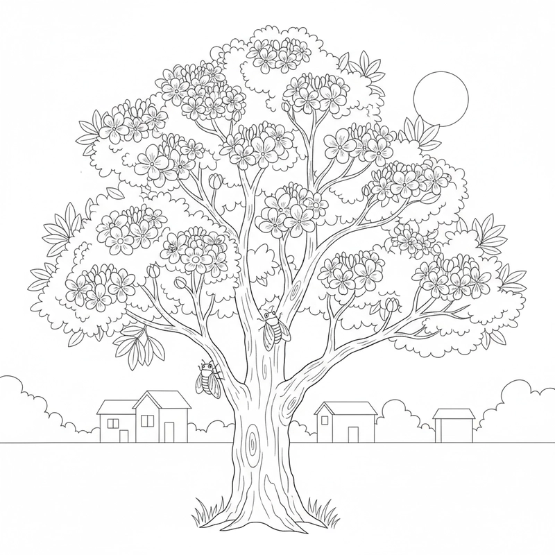 Tranh tô màu hoa phượng