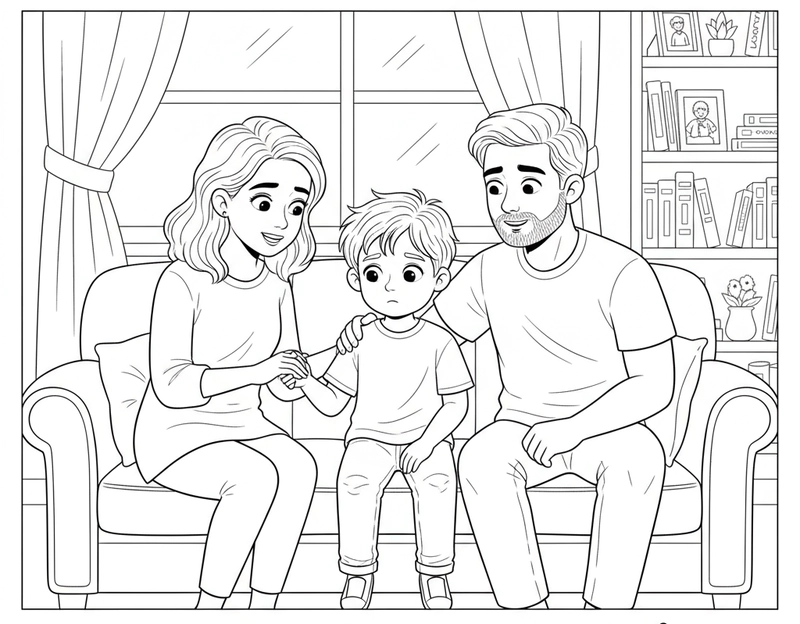 Tranh tô màu học đường an toàn