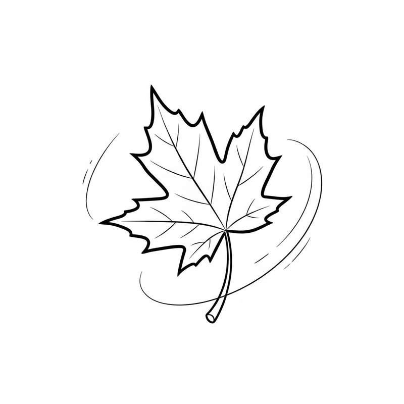 Tranh tô màu lá cây xanh mát