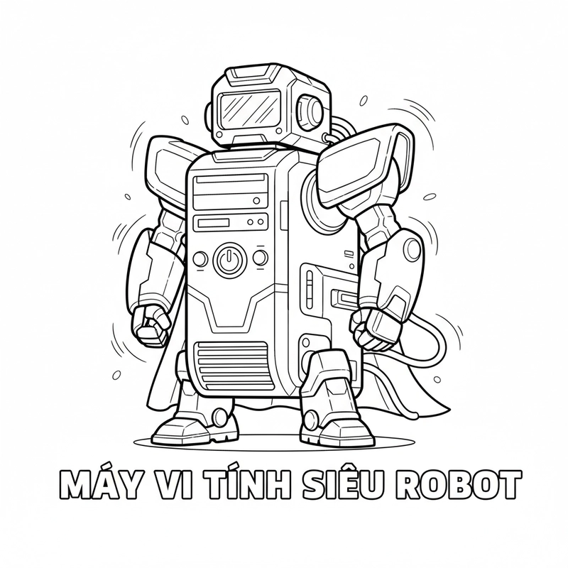 Tranh tô màu laptop cho bé