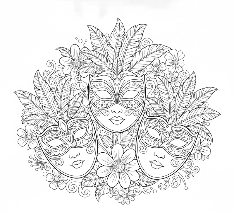 Tranh tô màu lễ hội cho bé thỏa sức sáng tạo