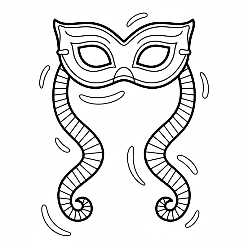 Tranh tô màu mặt nạ công chúa độc đáo