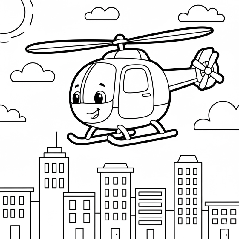 Tranh tô màu máy bay cho trẻ em