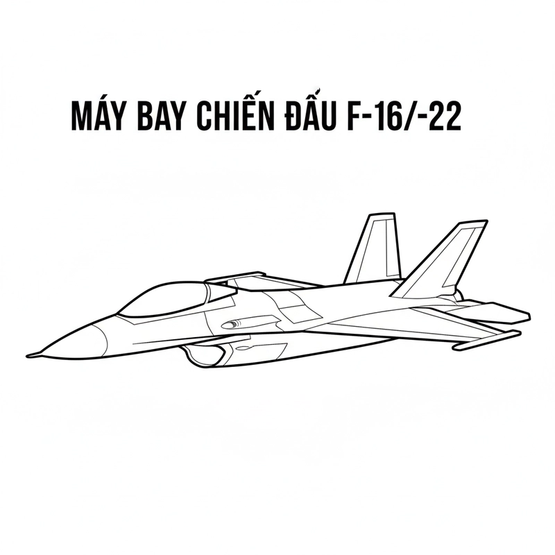 Tranh tô màu máy bay hiện đại