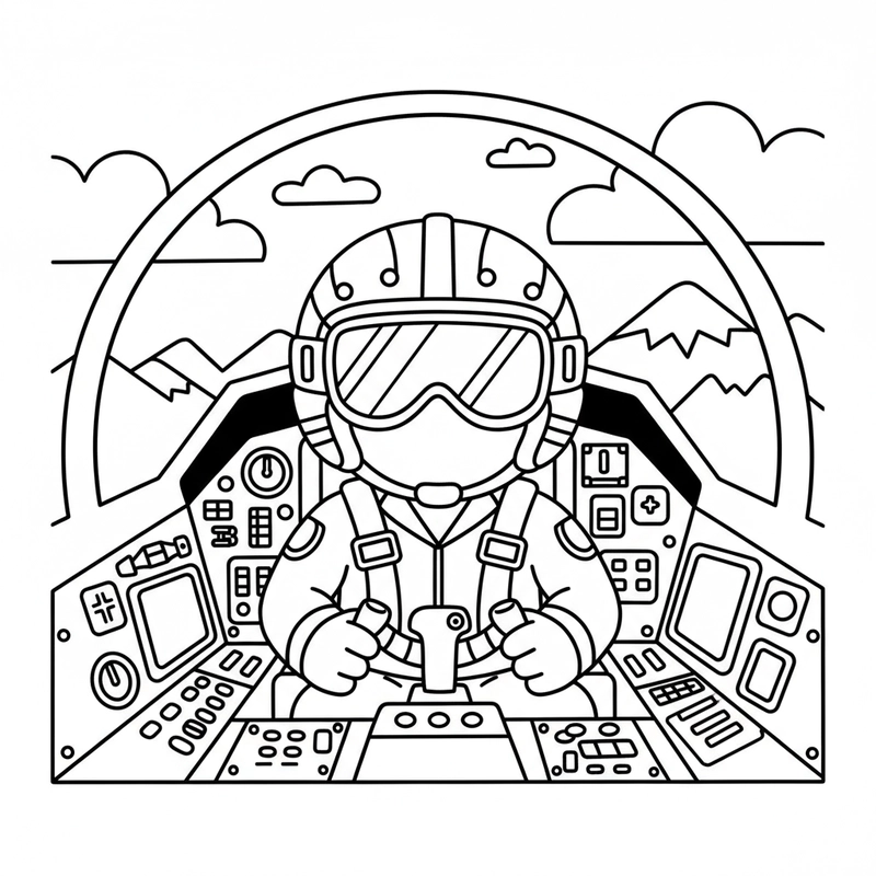 Tranh tô màu máy bay phản lực đẹp