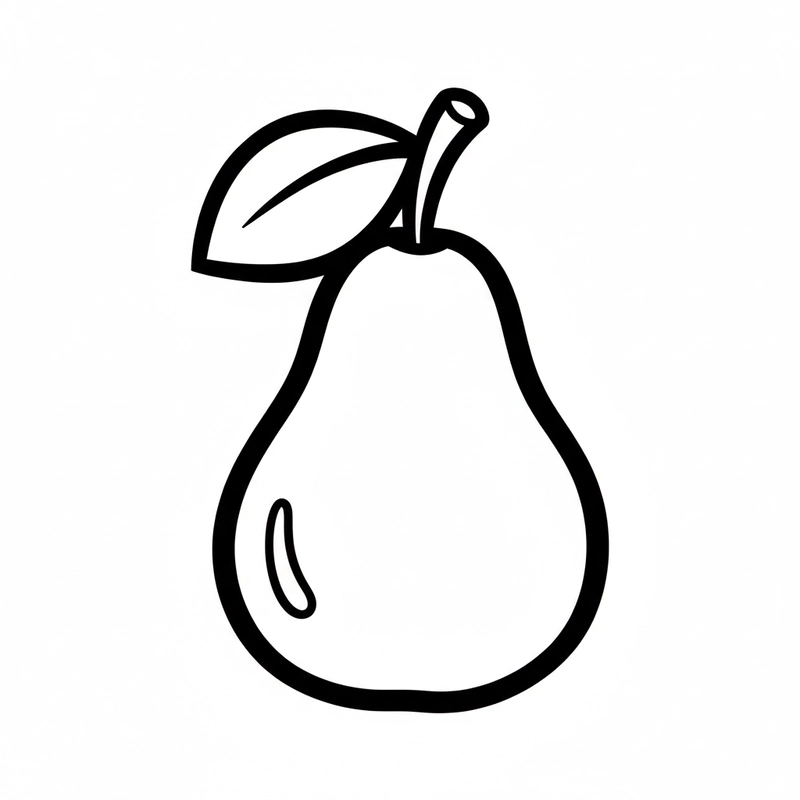 Tranh tô màu quả lê dễ vẽ