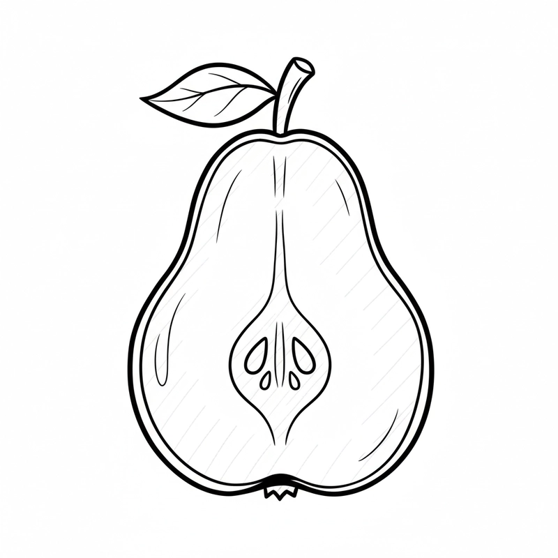 Tranh tô màu quả lê vui nhộn