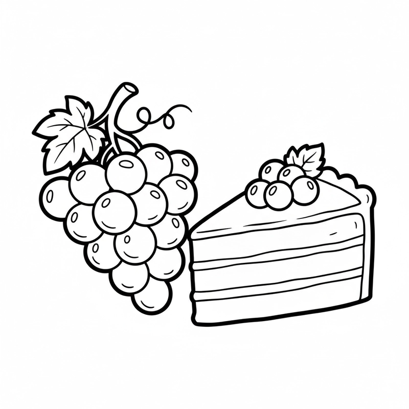 Tranh tô màu quả nho đẹp