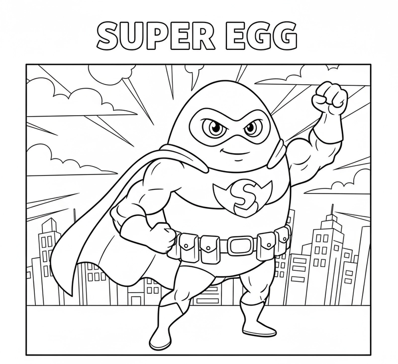 Tranh tô màu quả trứng cho bé