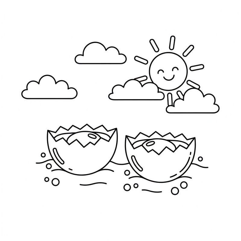 Tranh tô màu quả trứng đáng yêu