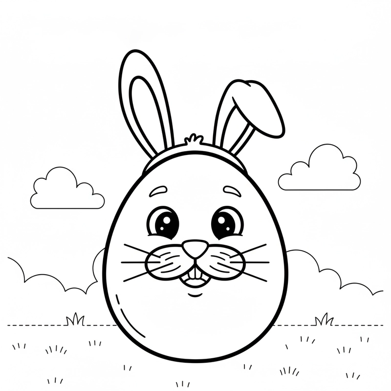 Tranh tô màu quả trứng dễ tô