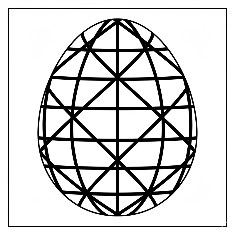 Tranh tô màu quả trứng gà cho bé