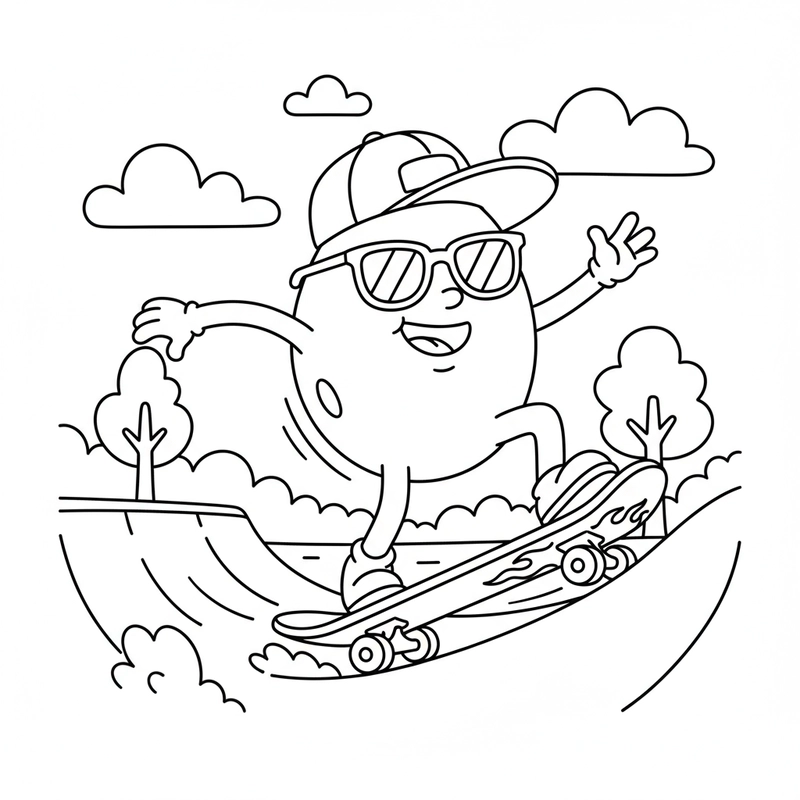 Tranh tô màu quả trứng vui nhộn