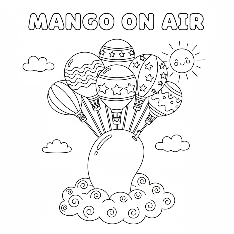 Tranh tô màu quả xoài đẹp