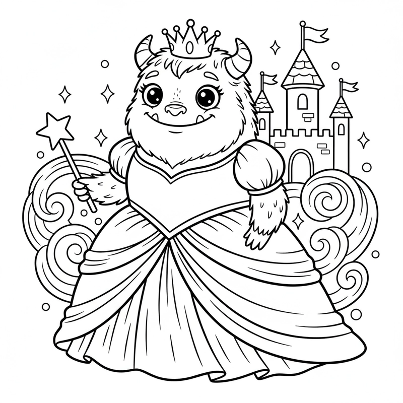 Tranh tô màu quái vật cho trẻ