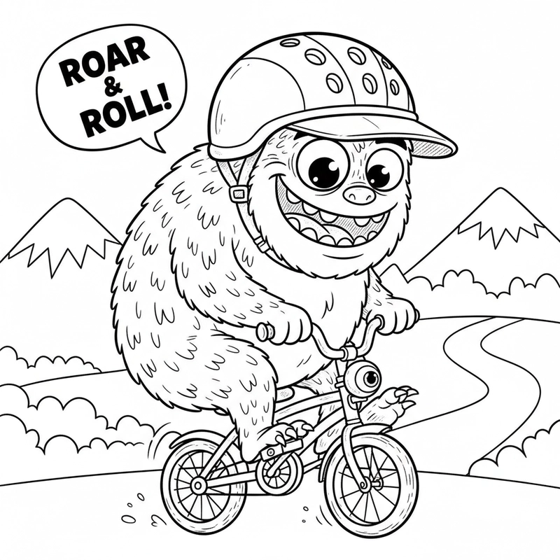 Tranh tô màu quái vật độc đáo