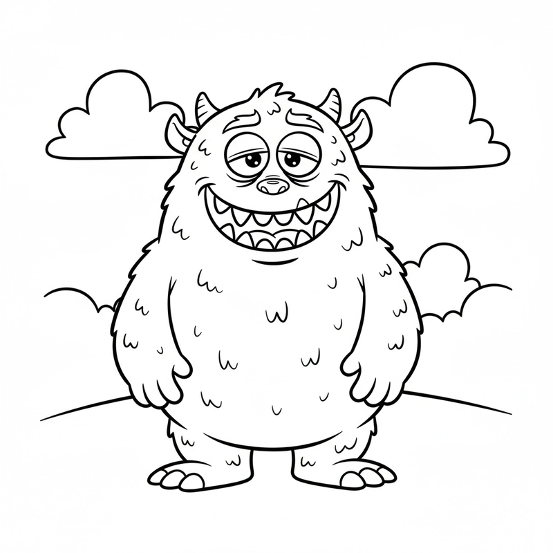 Tranh tô màu quái vật hoạt hình