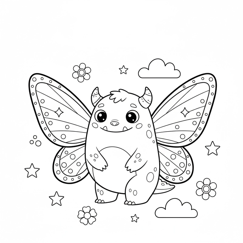 Tranh tô màu quái vật kỳ lạ