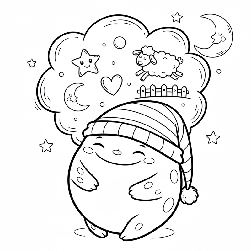 Tranh tô màu quái vật sáng tạo