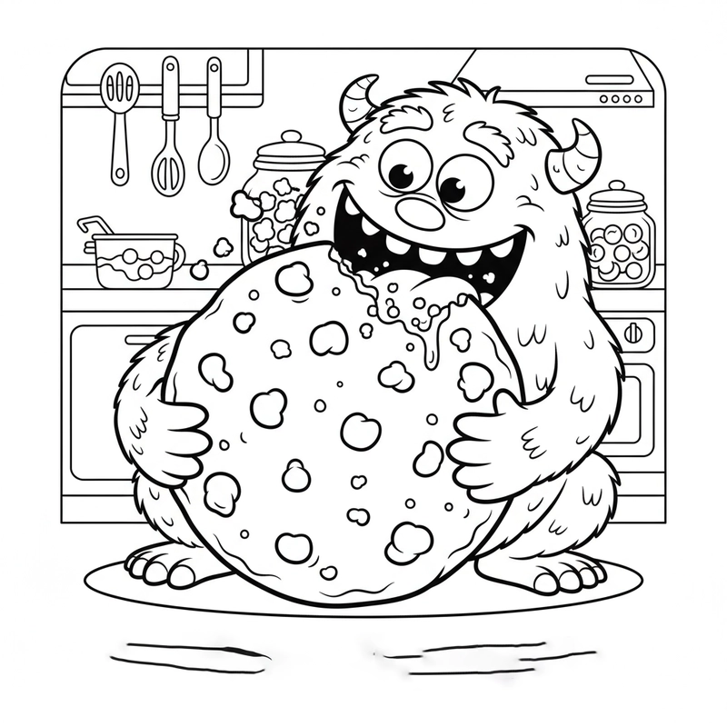 Tranh tô màu quái vật vui nhộn