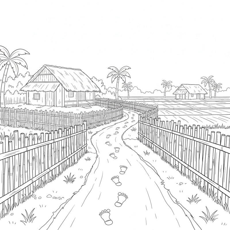 Tranh tô màu quê hương Việt