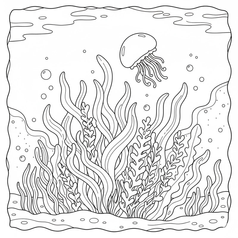 Tranh tô màu rong biển