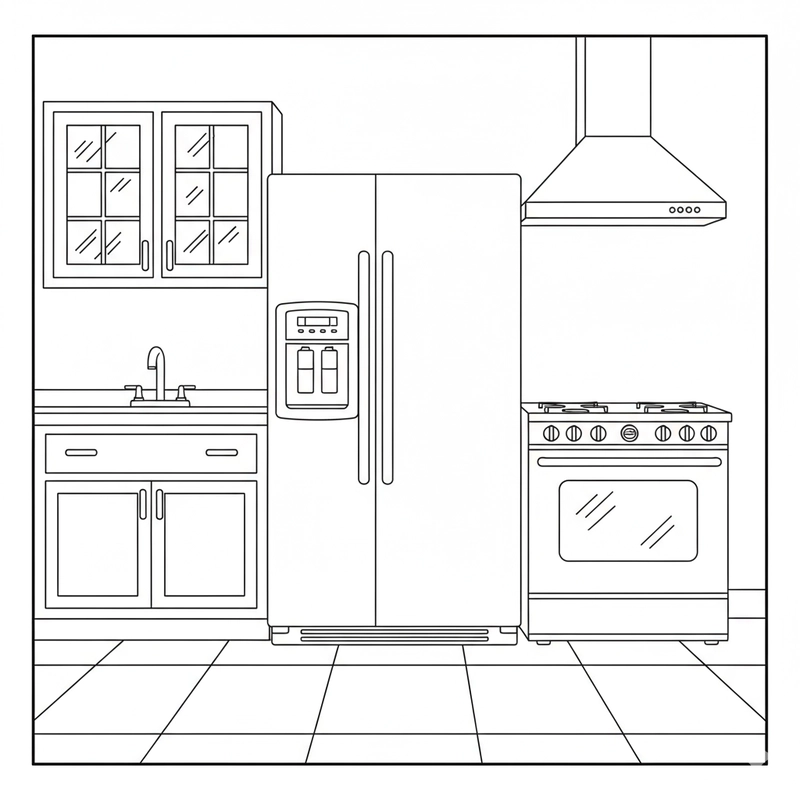 Tranh tô màu tủ lạnh giúp bé học vẽ