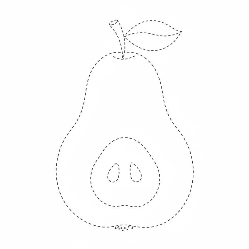 Tranh tô quả lê cho bé học vẽ