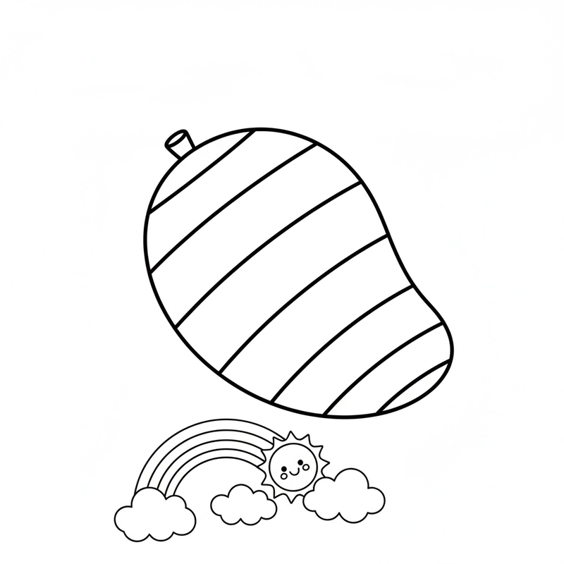 Tranh tô quả xoài dễ vẽ