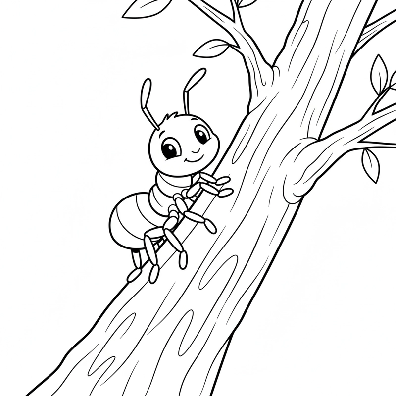 Tranh vẽ con kiến dễ thương